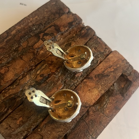 GUC Lisner Vintage Clip-On Earrings Paisley Design - Picture 5 of 7